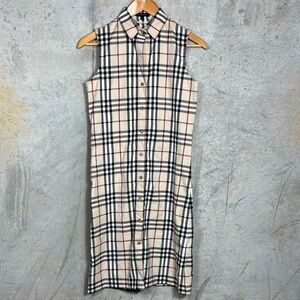 Burberry Sleeveless Shirt Dress